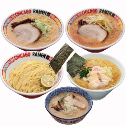 Chicago Ramen Assorted(White Miso, Red Miso, Miso Tsukemen, Chicken) 4 servings